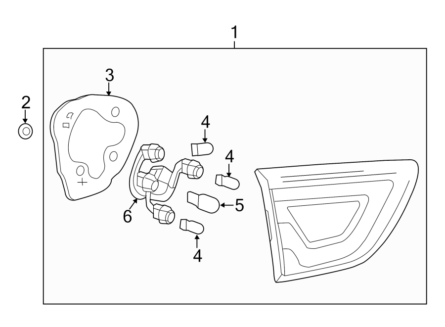 Diagram REAR LAMPS. TAIL LAMPS. for your GMC Sierra 1500 Classic  