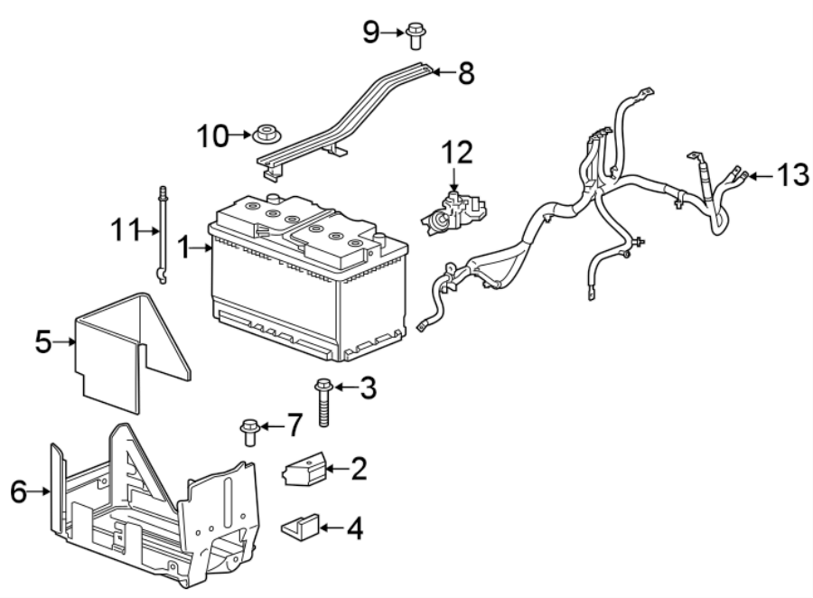 Diagram BATTERY. for your Buick Regal TourX  