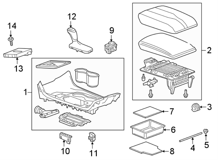 Diagram CENTER CONSOLE. for your 2000 Buick Century   