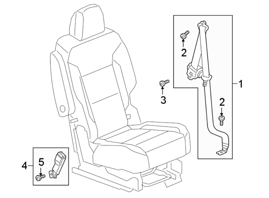 Diagram RESTRAINT SYSTEMS. SECOND ROW SEAT BELTS. for your 2005 Chevrolet Impala   