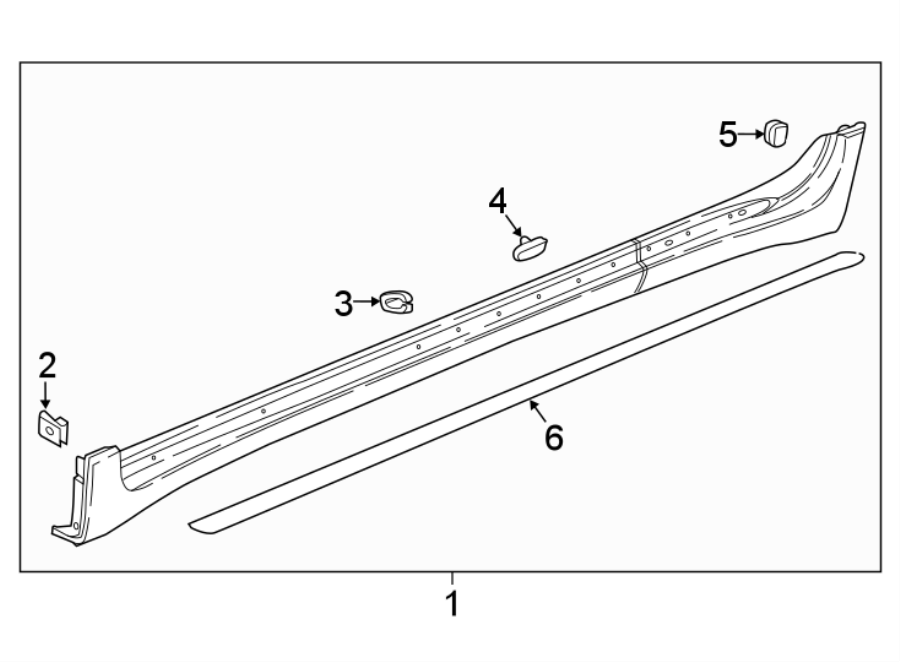 Diagram PILLARS. ROCKER & FLOOR. EXTERIOR TRIM. for your Chevrolet