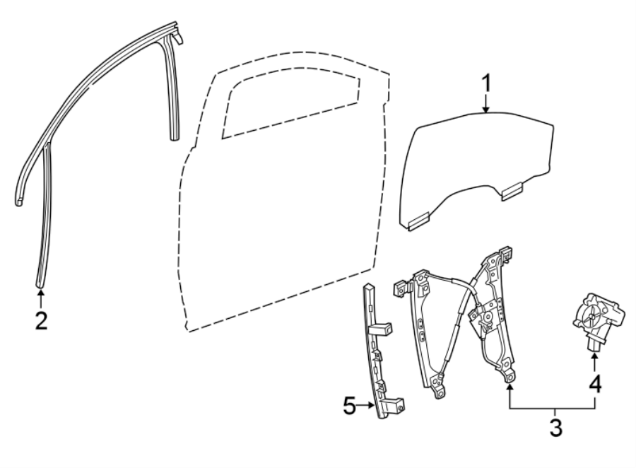 Diagram FRONT DOOR. GLASS & HARDWARE. for your 2017 Chevrolet Spark   