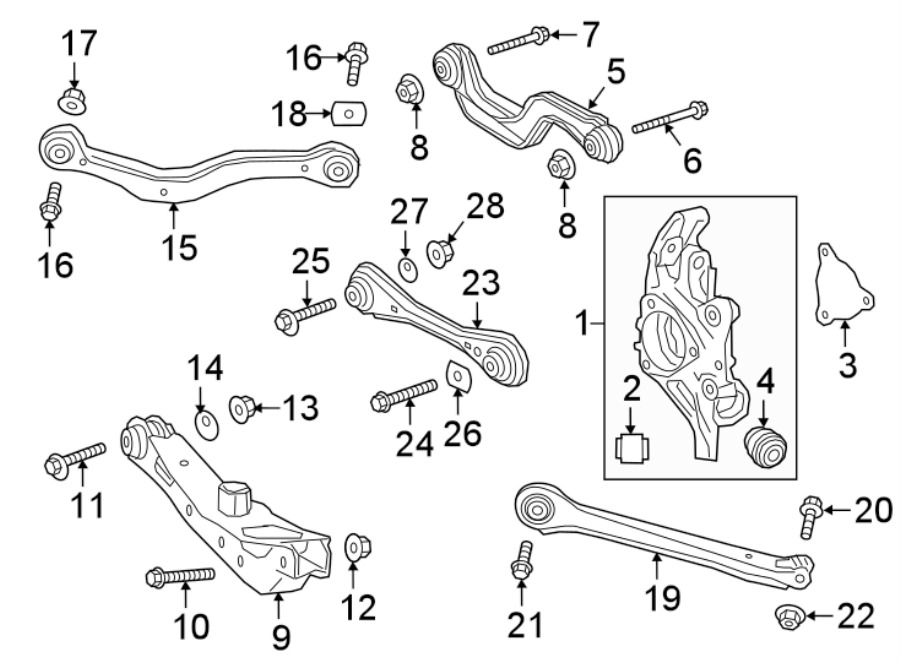 Diagram REAR SUSPENSION. SUSPENSION COMPONENTS. for your 2012 GMC Sierra 2500 HD 6.0L Vortec V8 FLEX A/T 4WD WT Extended Cab Pickup Fleetside 