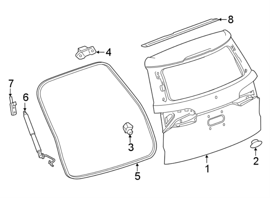 Diagram LIFT GATE. GATE & HARDWARE. for your Chevrolet