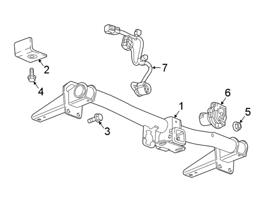 Diagram REAR BUMPER. TRAILER HITCH COMPONENTS. for your 2013 Chevrolet Traverse    