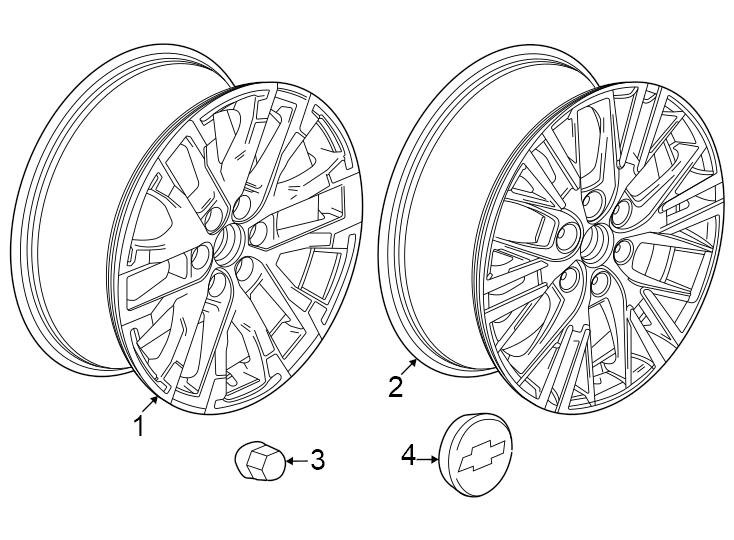 Diagram Wheels. for your Chevrolet Traverse   