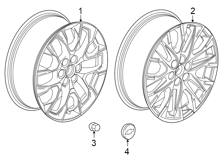 Diagram Wheels. for your Chevrolet Traverse   