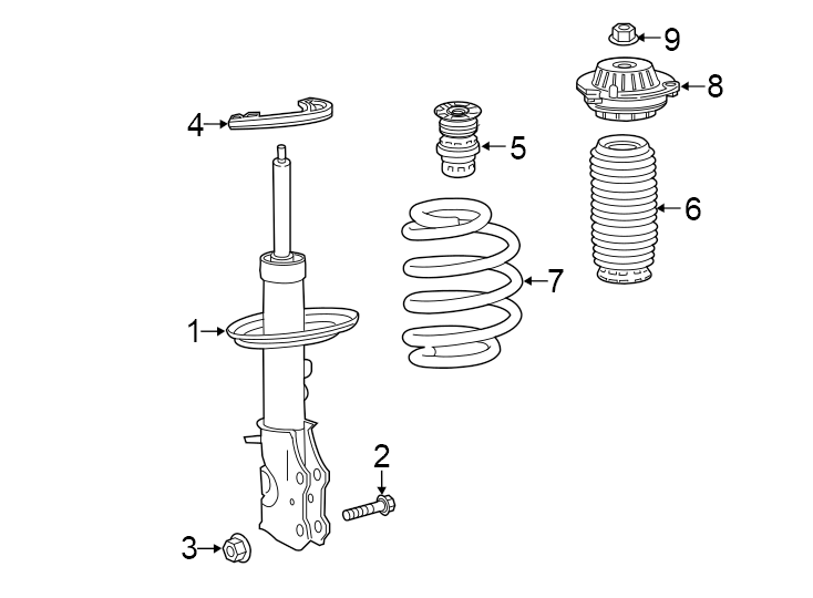 Diagram Front suspension. Struts & components. for your 2012 GMC Sierra 2500 HD 6.6L Duramax V8 DIESEL A/T 4WD SLE Standard Cab Pickup 