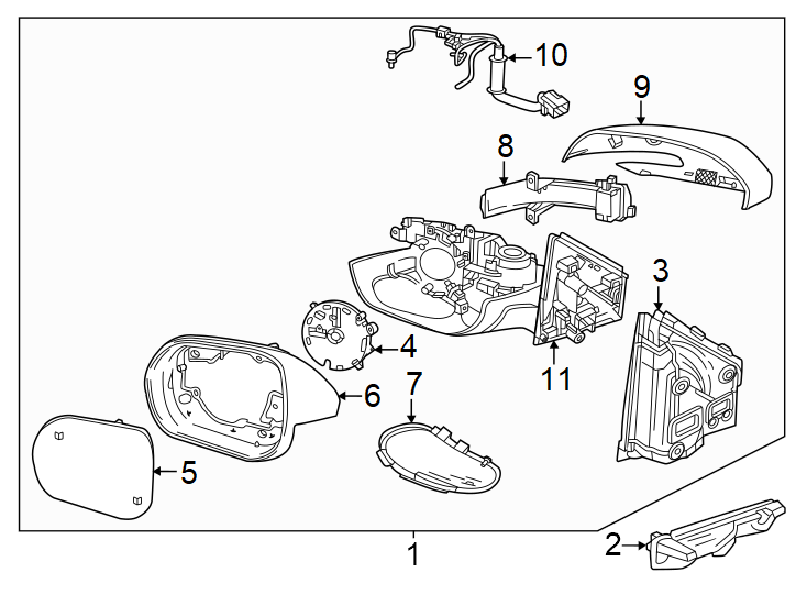 9W/O signal lamp. W/O signal lmp. W/O surround view. W/SIGNAL lamp. W/SIGNAL lmp.https://images.simplepart.com/images/parts/motor/fullsize/GM24640.png