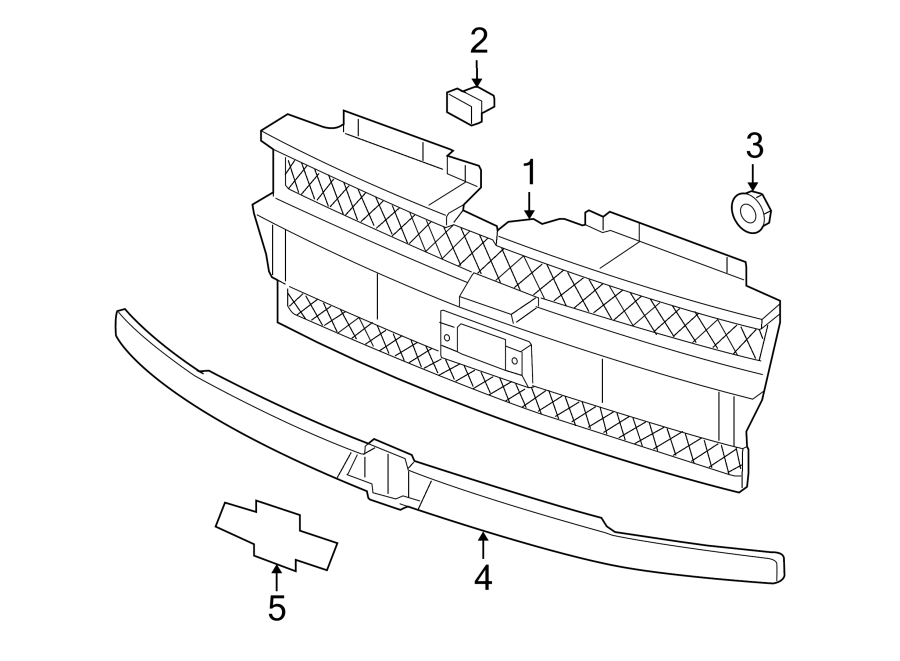 Diagram GRILLE. for your Oldsmobile