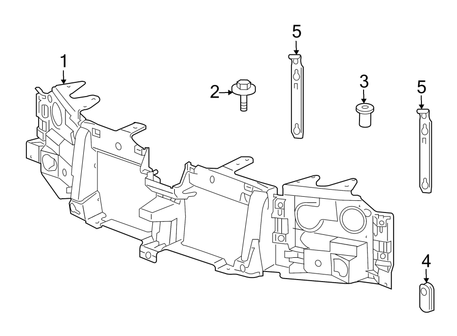 Diagram FRONT PANELS. for your 2002 GMC Envoy SLE Sport Utility 4.2L Vortec 6 cylinder A/T 4WD 