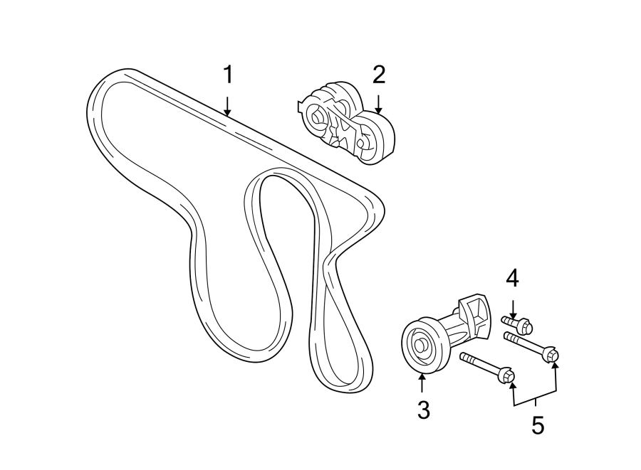 Diagram BELTS & PULLEYS. for your 2005 Chevrolet Trailblazer EXT LS Sport Utility 4.2L Vortec 6 cylinder A/T RWD 