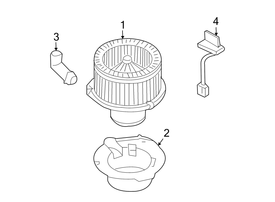 Diagram AIR CONDITIONER & HEATER. BLOWER MOTOR & FAN. for your 2013 Buick Enclave    