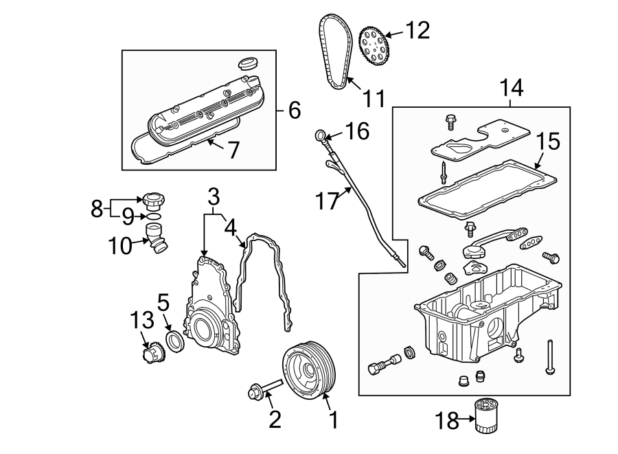 Diagram ENGINE PARTS. for your 2018 Chevrolet Corvette   