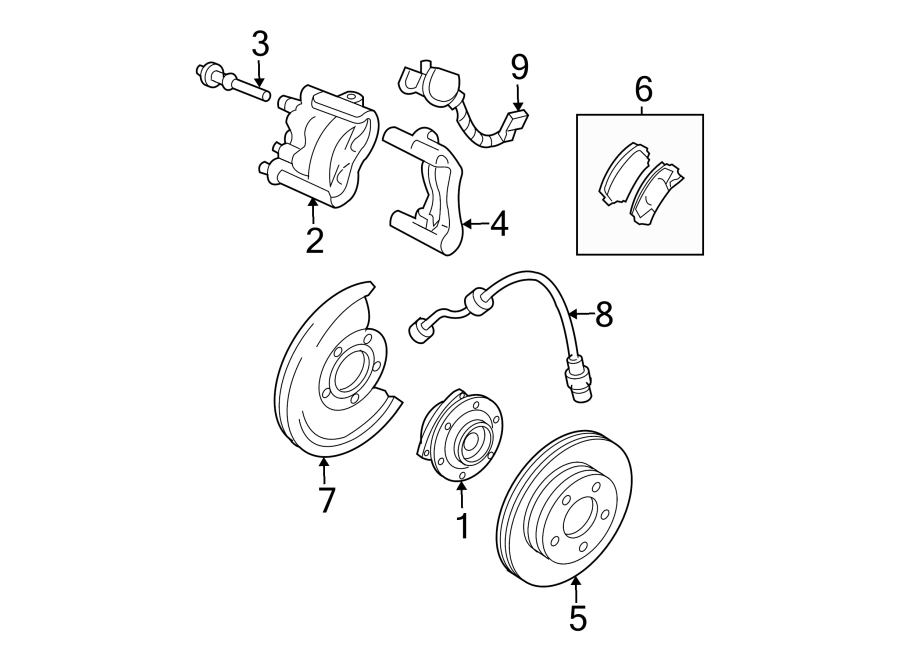 Diagram Front suspension. Brake components. for your 2002 GMC Sierra 2500 HD SLE Standard Cab Pickup Fleetside  