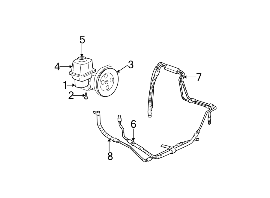 Diagram STEERING GEAR & LINKAGE. PUMP & HOSES. for your 2005 Chevrolet Silverado 1500 Z71 Off-Road Standard Cab Pickup Fleetside  