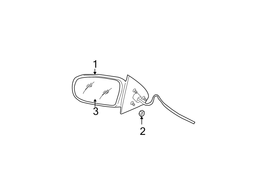 Diagram FRONT DOOR. OUTSIDE MIRRORS. for your 2006 GMC Sierra 3500  SLE Extended Cab Pickup 