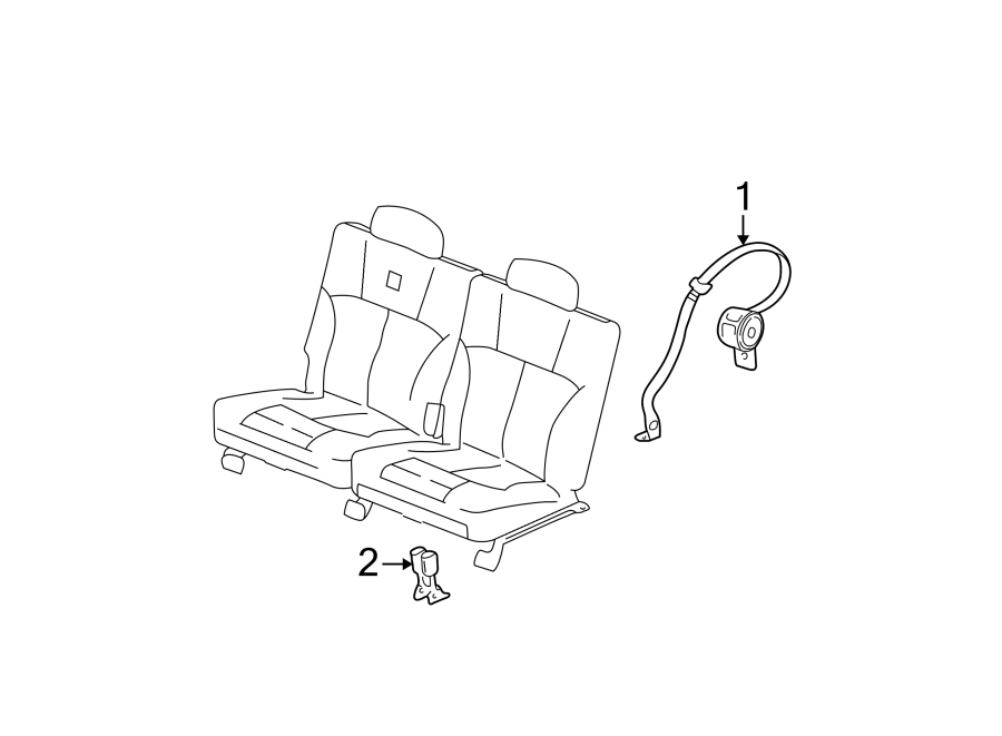 Gmc Envoy XUV Seat Belt Lap and Shoulder Belt. 3RD ROW - 88955931 ...