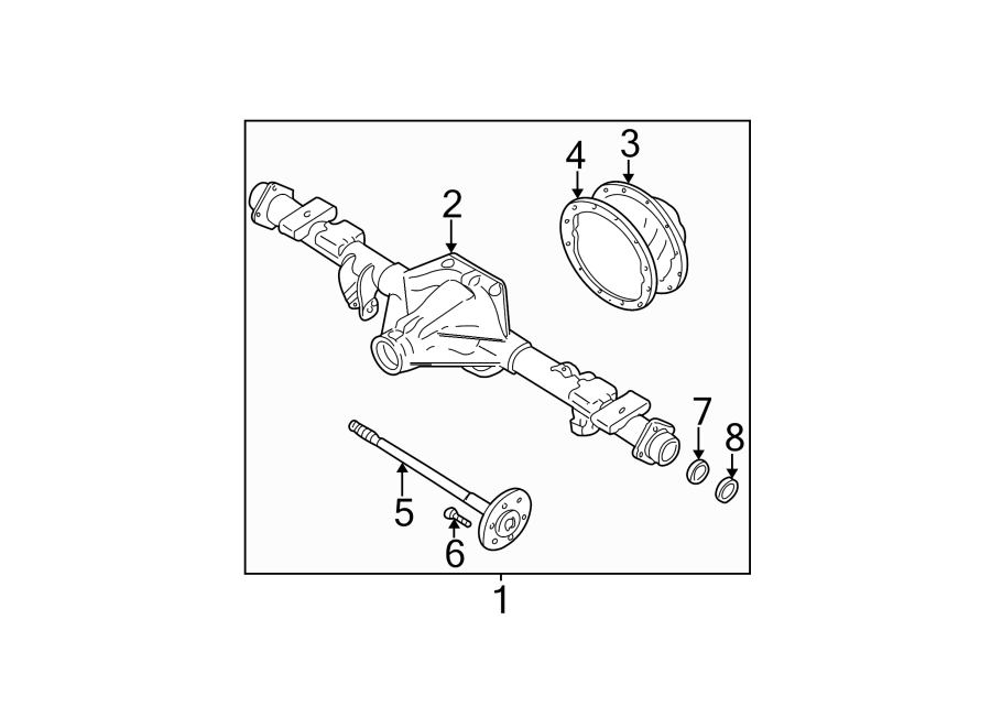 Diagram REAR SUSPENSION. AXLE HOUSING. for your Saturn