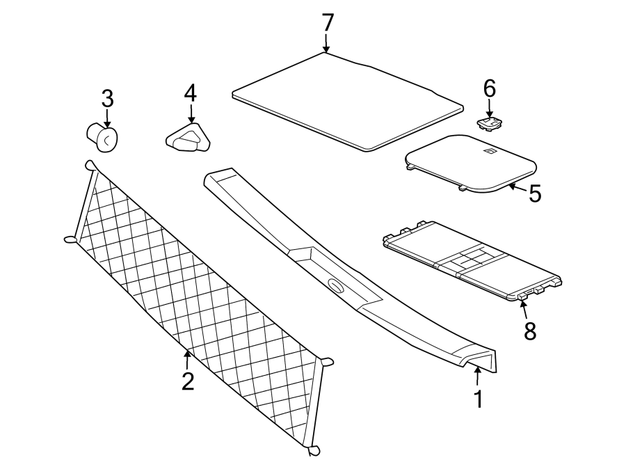 Diagram REAR BODY & FLOOR. INTERIOR TRIM. for your 2013 Chevrolet Suburban 2500   