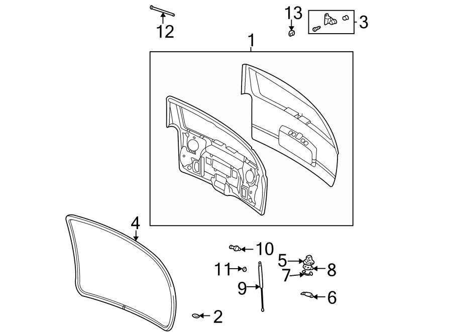 Diagram LIFT GATE. GATE & HARDWARE. for your 2001 Chevrolet Blazer LT Sport Utility 4.3L Vortec V6 A/T 4WD 