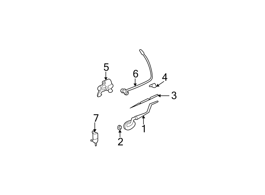 Diagram LIFT GATE. REAR WIPER COMPONENTS. for your 2005 Chevrolet Silverado 2500 HD WT Extended Cab Pickup Fleetside  