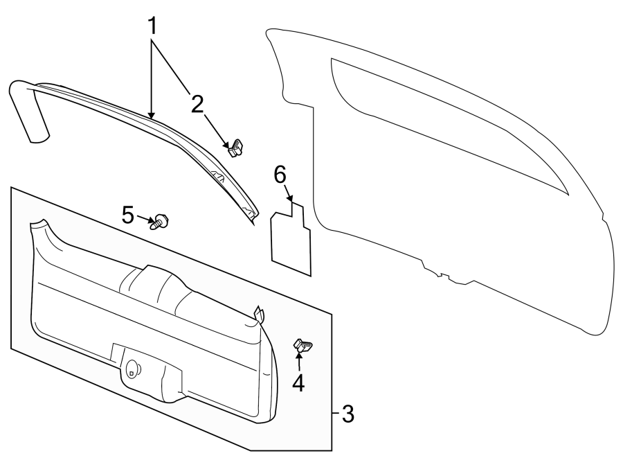 LIFT GATE. INTERIOR TRIM.