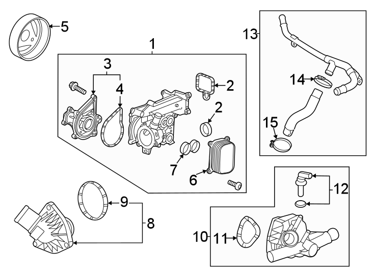 Diagram Water pump. for your 2024 Chevrolet Camaro  ZL1 Coupe 