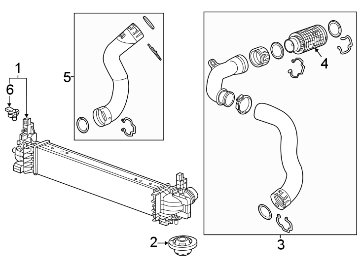 Diagram Intercooler. for your 1995 Chevrolet K2500  Base Standard Cab Pickup Fleetside 4.3L Chevrolet V6 A/T 