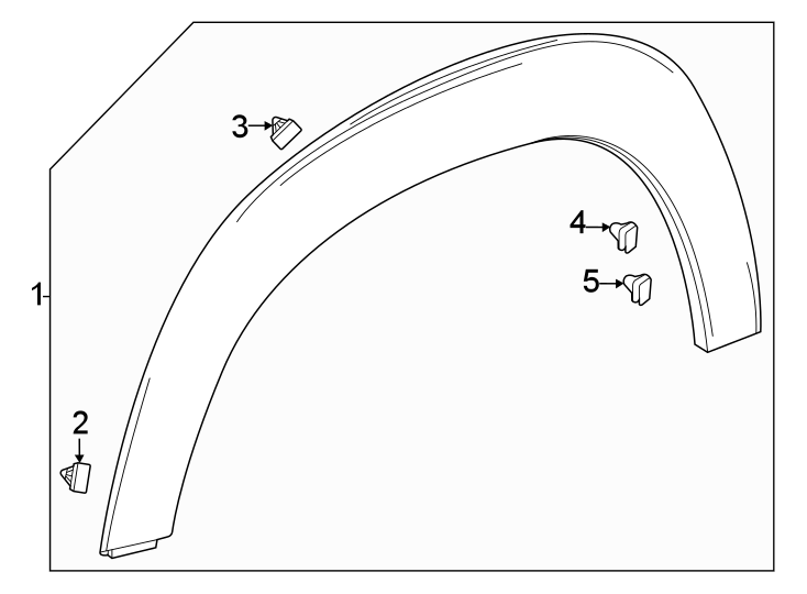 Diagram Fender. Exterior trim. for your 2022 Chevrolet Tahoe  SSV Sport Utility  