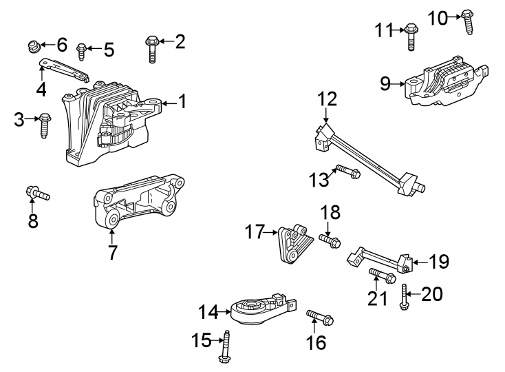 Diagram Engine / transaxle. Engine & TRANS mounting. for your 2012 GMC Sierra 3500 HD SLE Cab & Chassis Fleetside  