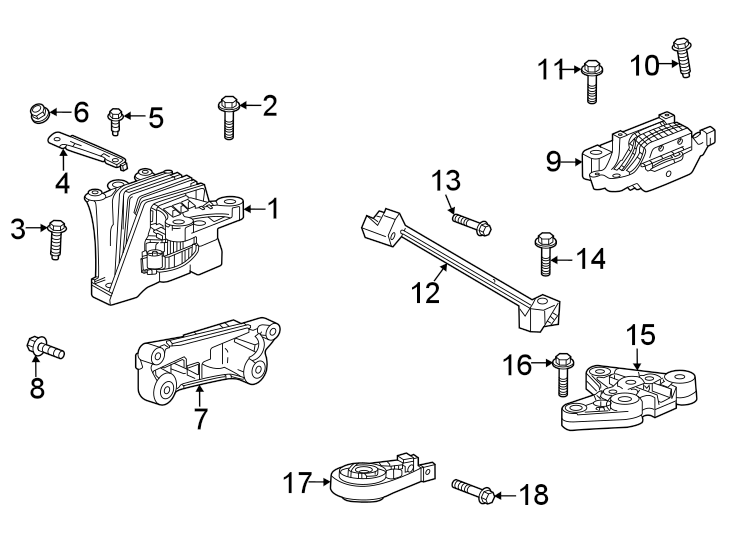 Diagram Engine / transaxle. Engine & TRANS mounting. for your 2011 GMC Sierra 2500 HD 6.0L Vortec V8 FLEX A/T 4WD SLT Crew Cab Pickup 