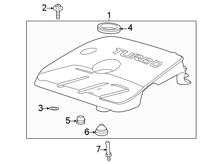 Engine / transaxle. Engine appearance cover. Diagram