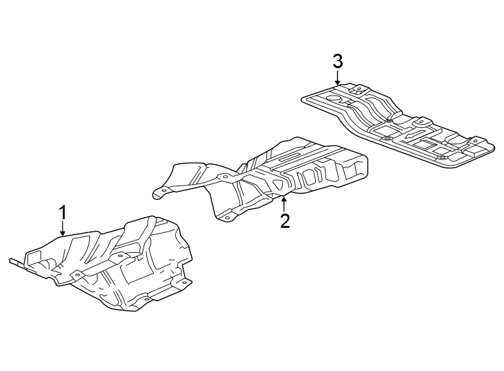 Diagram Exhaust system. Heat shields. for your 2018 Chevrolet Camaro 6.2L V8 A/T SS Convertible 