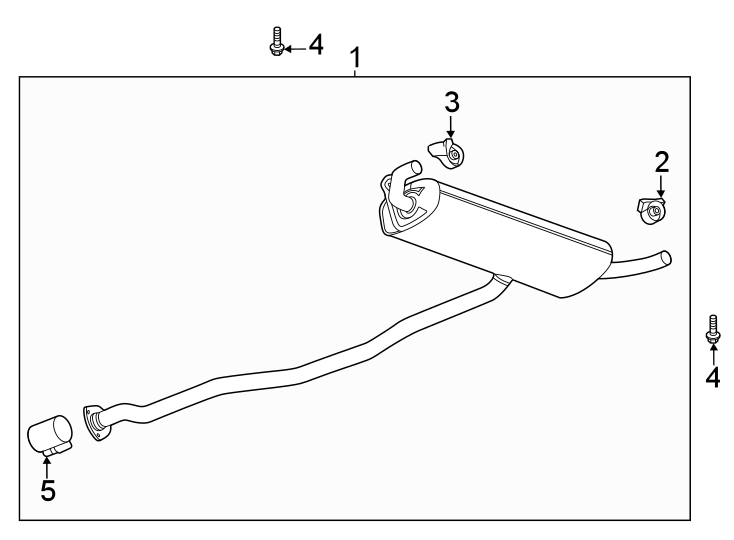 Diagram Exhaust system. Exhaust components. for your 2005 Chevrolet Classic   