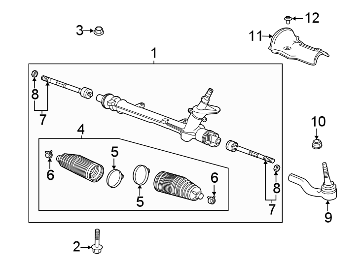 Diagram Steering gear & linkage. for your 2007 GMC Sierra 2500 HD  SLT Crew Cab Pickup 