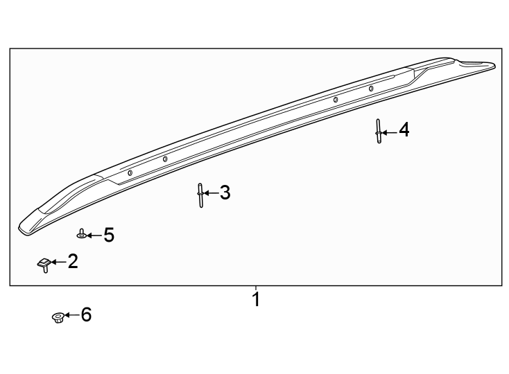 Diagram Roof. Luggage carrier. for your Chevrolet Trailblazer  