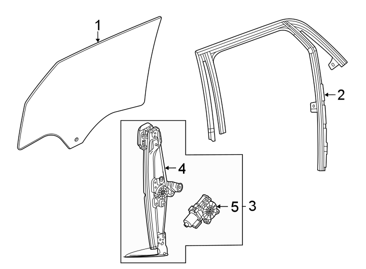 Diagram Rear door. Glass & hardware. for your 2018 Chevrolet Spark   