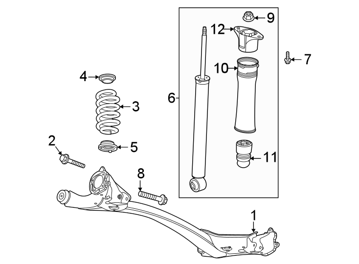 Diagram Rear suspension. Suspension components. for your 2011 GMC Sierra 2500 HD 6.0L Vortec V8 FLEX A/T RWD WT Standard Cab Pickup Fleetside 