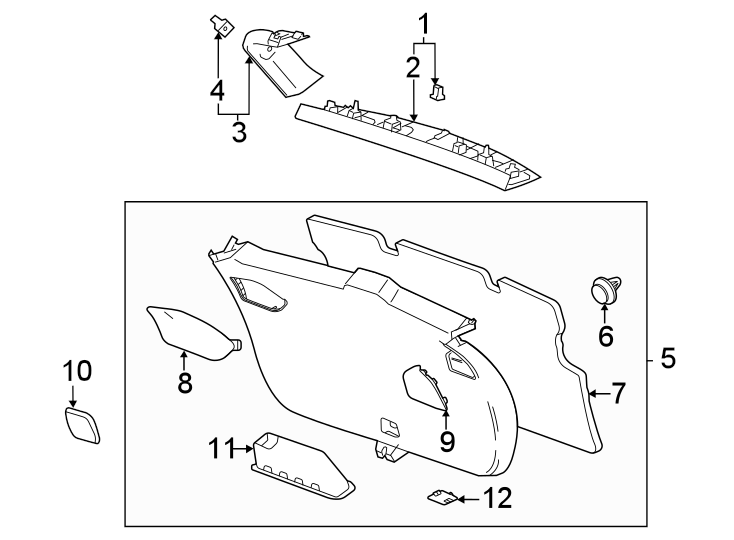 Interior trim. Diagram