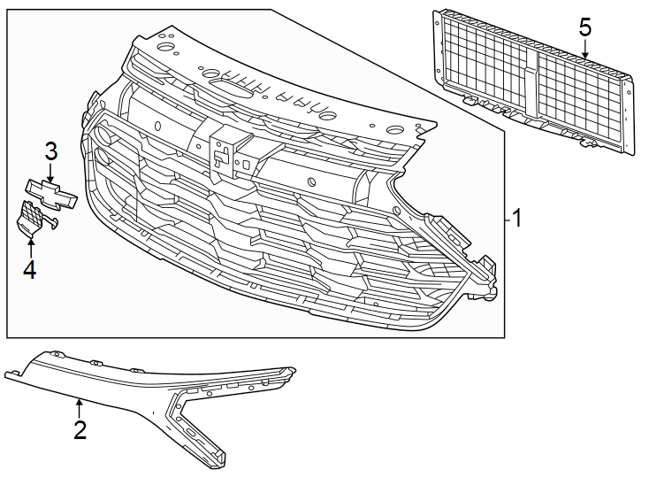 3Front bumper & grille. Grille & components.https://images.simplepart.com/images/parts/motor/fullsize/GN21870.png