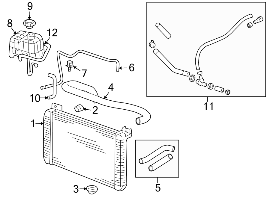 Diagram RADIATOR & COMPONENTS. for your 1991 Buick Century   