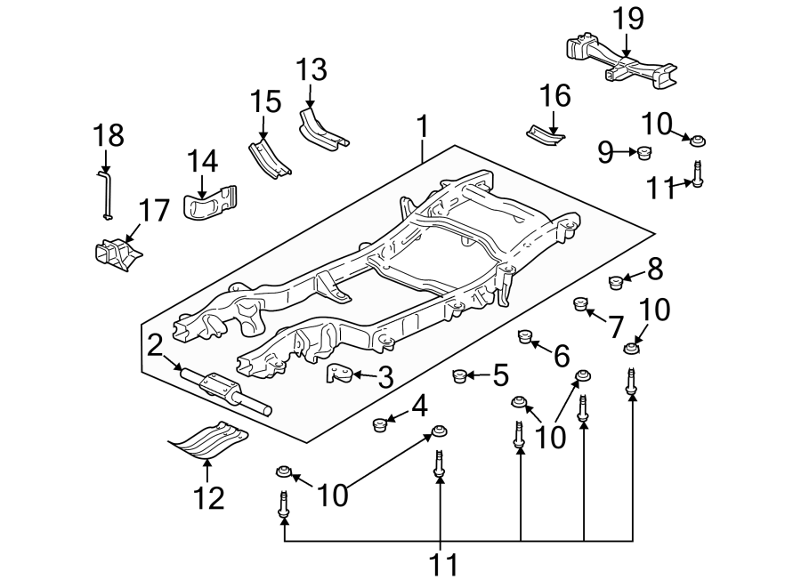 Diagram FRAME & COMPONENTS. for your Chevrolet