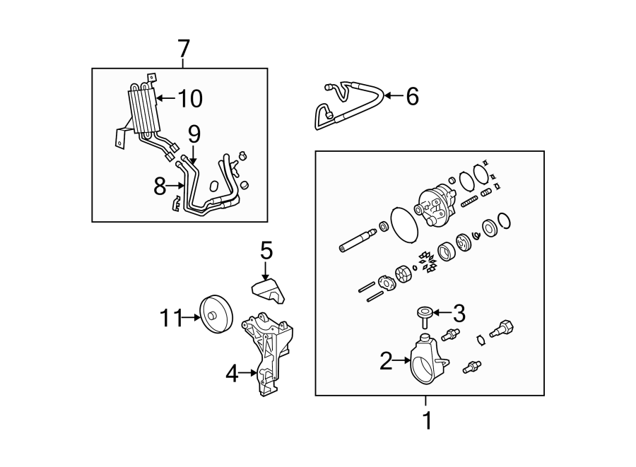 Diagram STEERING GEAR & LINKAGE. PUMP & HOSES. for your 2012 GMC Sierra 2500 HD 6.0L Vortec V8 FLEX A/T 4WD SLE Standard Cab Pickup Fleetside 