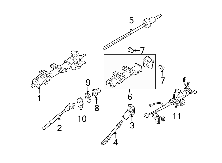 10STEERING COLUMN ASSEMBLY.https://images.simplepart.com/images/parts/motor/fullsize/GP03323.png