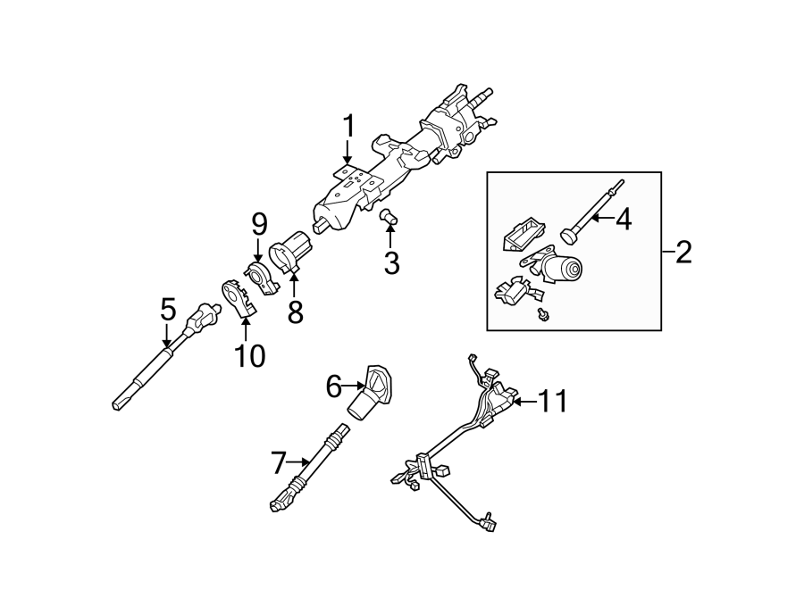 Diagram STEERING COLUMN ASSEMBLY. for your 2005 Chevrolet Aveo    