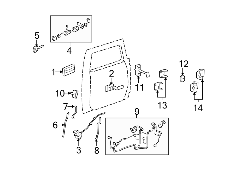 Diagram FRONT DOOR. LOCK & HARDWARE. for your Buick Century  