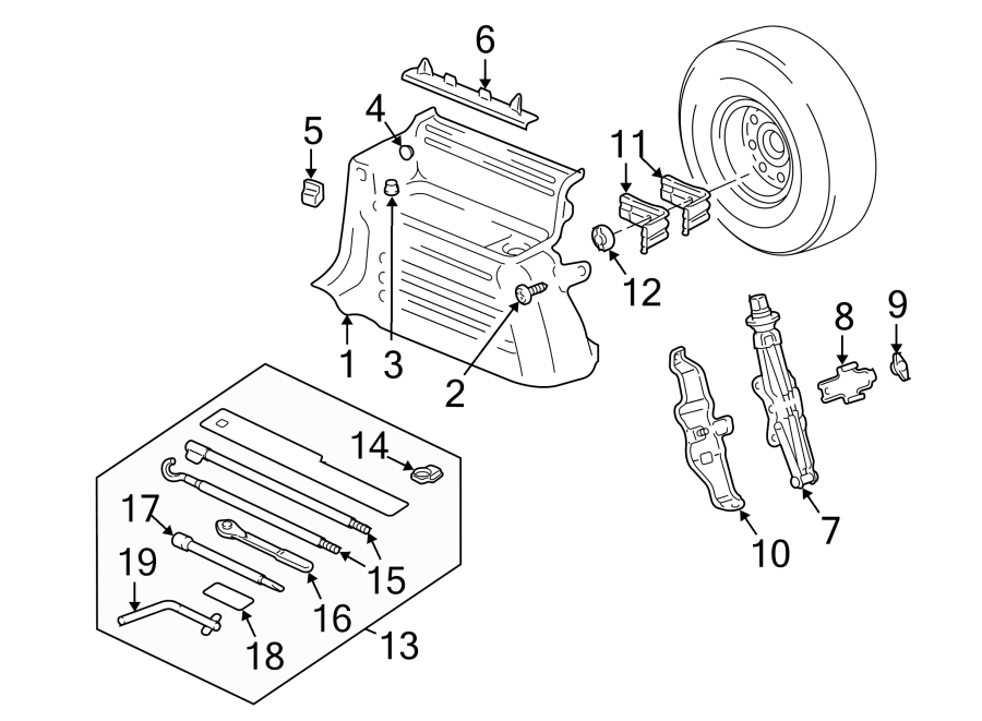 Diagram QUARTER PANEL. INTERIOR TRIM. for your Geo