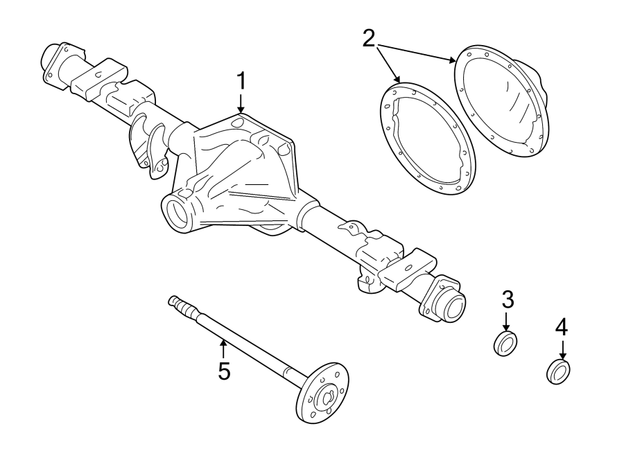 Diagram REAR SUSPENSION. AXLE HOUSING. for your 2021 Chevrolet Silverado 1500 SSV Crew Cab Pickup Fleetside  