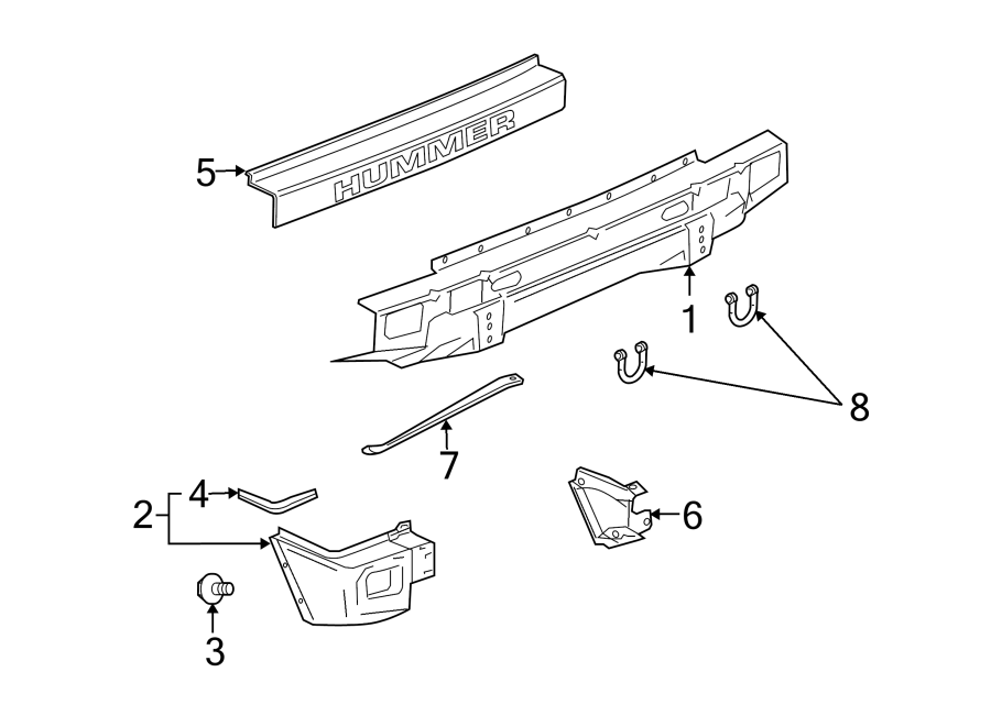 1REAR BUMPER. BUMPER & COMPONENTS.https://images.simplepart.com/images/parts/motor/fullsize/GP03682.png